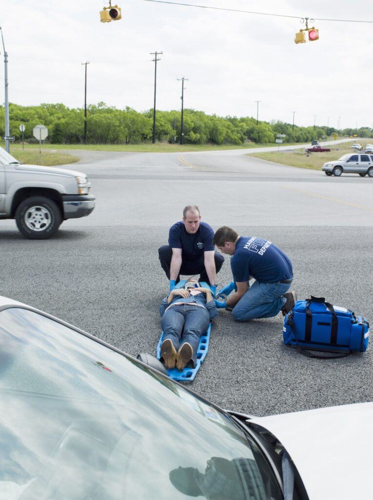 First Responders Help Injured Car Accident Victim With Right To Sue
