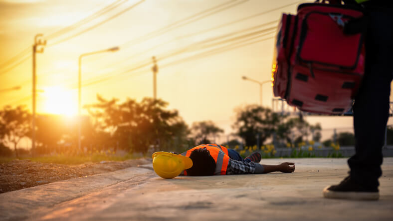 Construction Worker dies